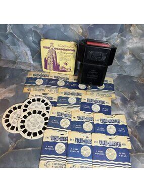 Vintage 1940s- 50s View-Master Reel Lot of 18 Luma View Light Queen Elizabeth II